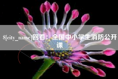 林芝回看：全国中小学生消防公开课