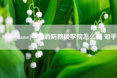 林芝中国消防救援学院怎么样 知乎