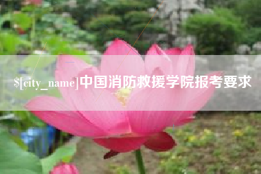 林芝中国消防救援学院报考要求