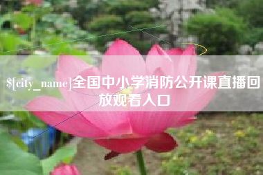 林芝全国中小学消防公开课直播回放观看入口