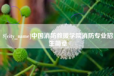 林芝中国消防救援学院消防专业招生简章