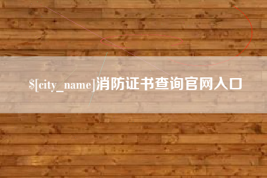 林芝消防证书查询官网入口