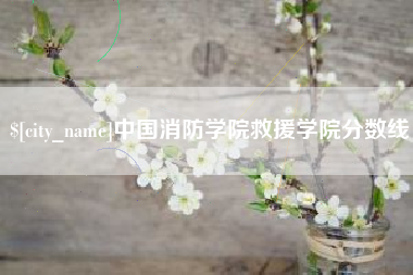 林芝中国消防学院救援学院分数线